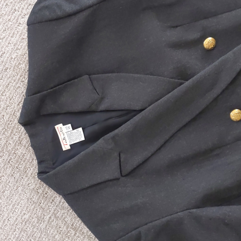 STUNNING Vintage Talbot's Grey Wool Double Breasted Blazer w/Gold Button… - Picture 2 of 12
